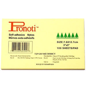 Giấy Note Pronoti 100 Tờ - Màu Vàng