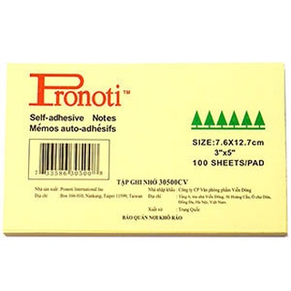 Giấy Note Pronoti 100 Tờ - Màu Vàng
