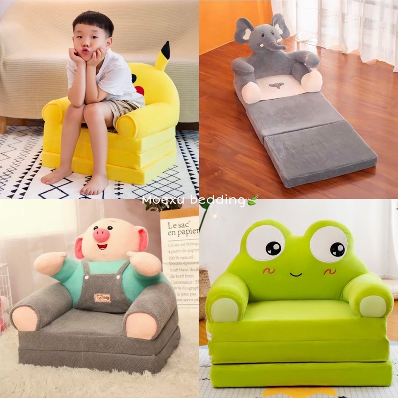 Ghế Sofa Giường - Ghế Lười Hình Bông Thú Đáng Yêu Cho Bé Ghế 3 Tầng 2