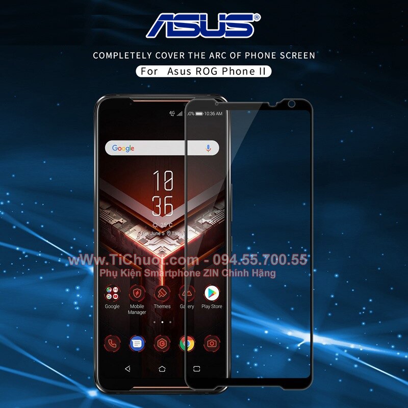 [Tặng Dầu Chống Hở Mép] Kính Cường Lực Asus ROG Phone 2 ZS660KL FULL Màn, FULL KEO Silicon