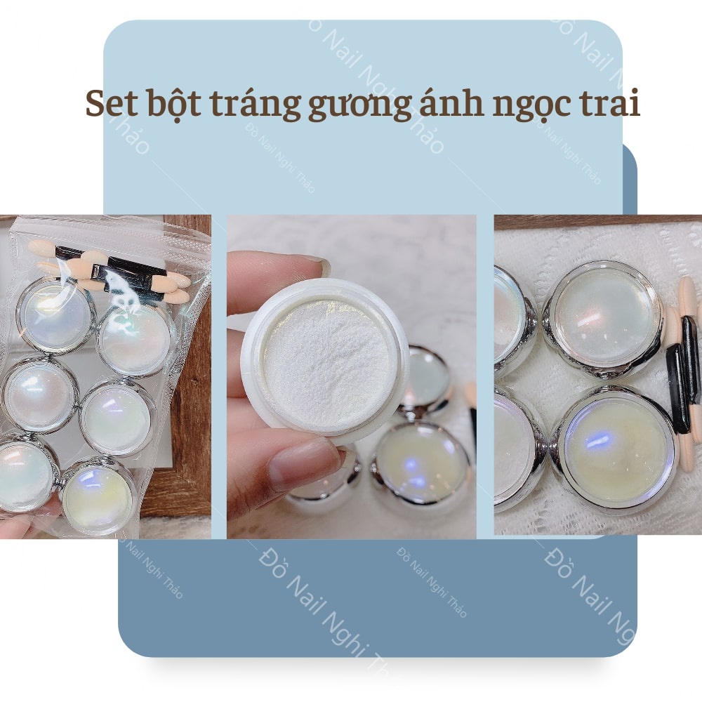 Set bột tráng gương ánh ngọc trai