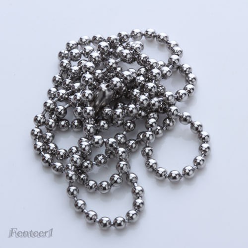 Chuỗi hạt tròn 2mm dài 50cm bằng thép không gỉ dùng làm đồ trang sức