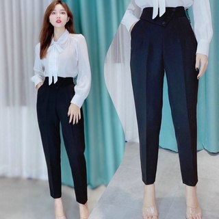 quần baggy 3 cúc cạp lệch