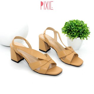 Sandal Cao Gót 5cm Mũi Vuông Quai Chun Pixie X541