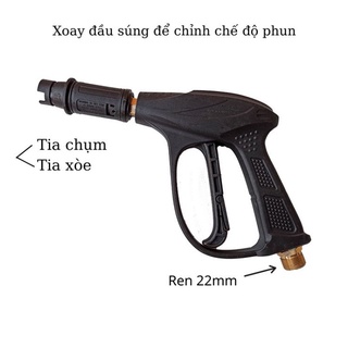 Súng xịt rửa xe dùng cho máy xách tay có hai loại chân to và chân bé