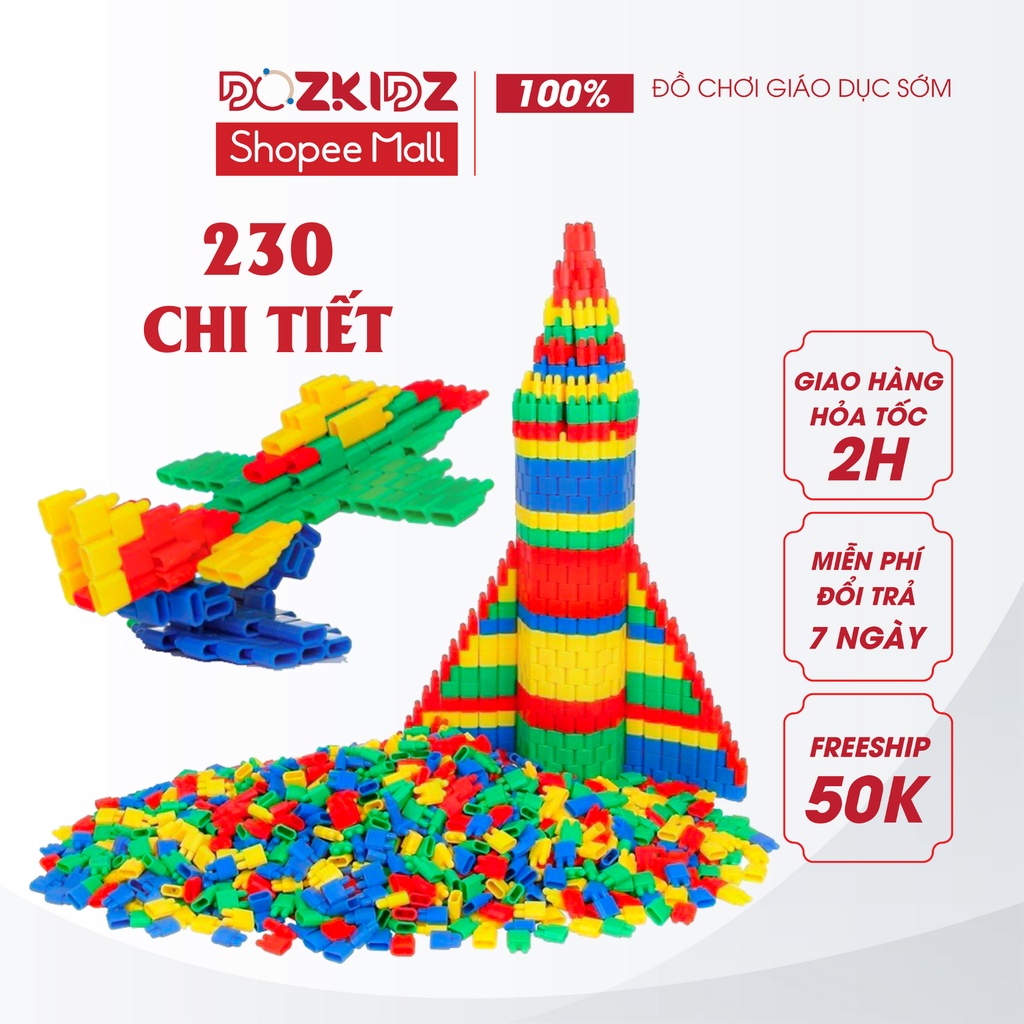 Đồ chơi sáng tạo - Túi 230 hạt xếp hình - DOZKIDZ