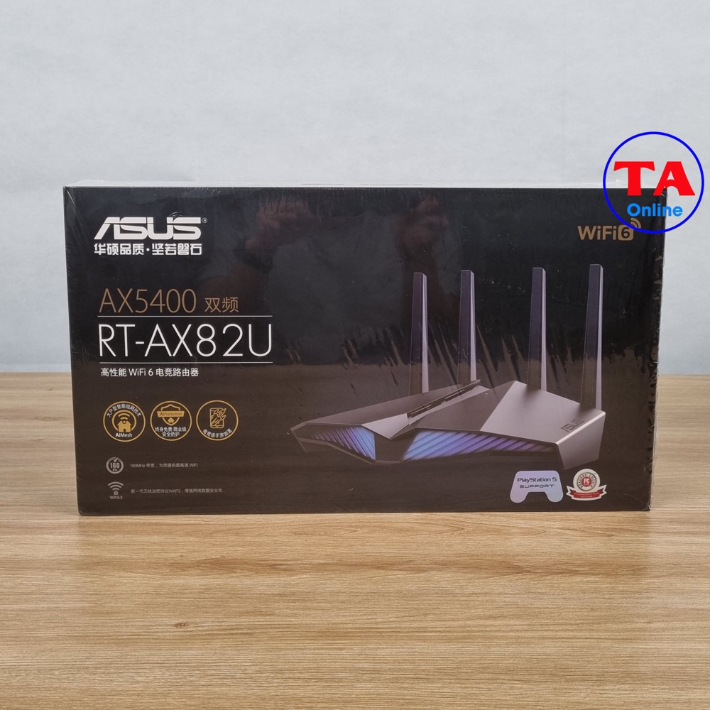 Bộ phát WiFi 6 ASUS AX82U Băng tầng kép tốc độ 5400Mbps