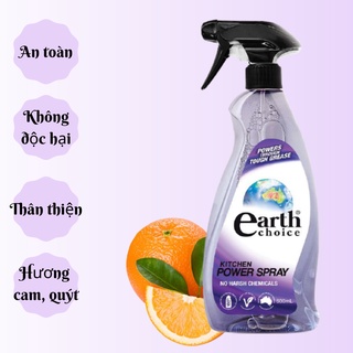 Nước Tẩy Rửa Nhà Bếp EARTH CHOICE Dành Cho Nhà Bếp Làm Sạch Các Vết Dầu Mỡ, Mảng Bám Trên Bề Mặt Bếp Dung Tích 600ML