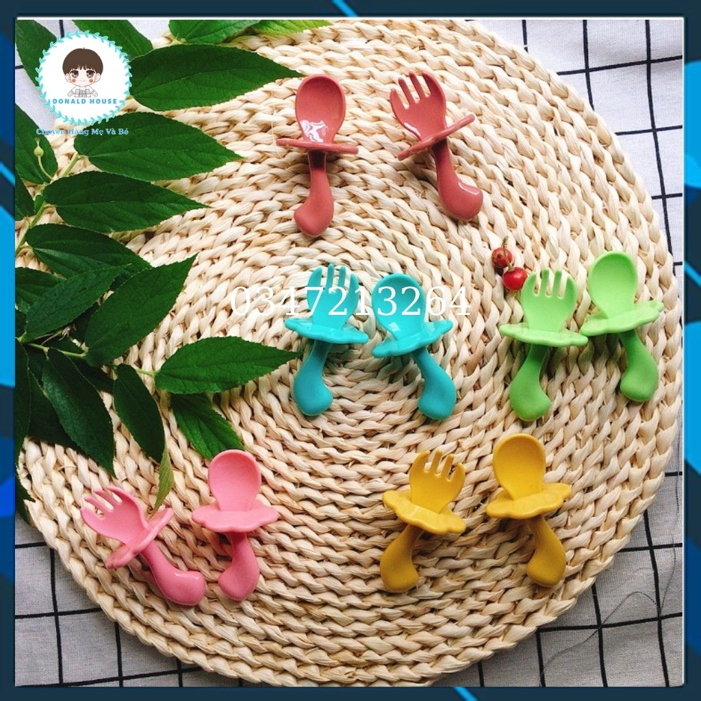 Bộ Thìa Dĩa Chống Hóc Cho Bé