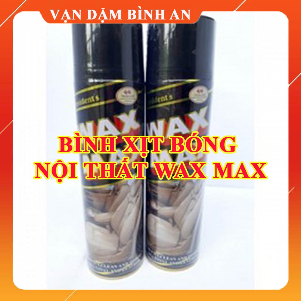 Bình xịt đánh bóng và làm sạch Wax Max, làm sạch nội thất ô tô, chai vệ sinh đồ da - Vạn Dặm Bình An