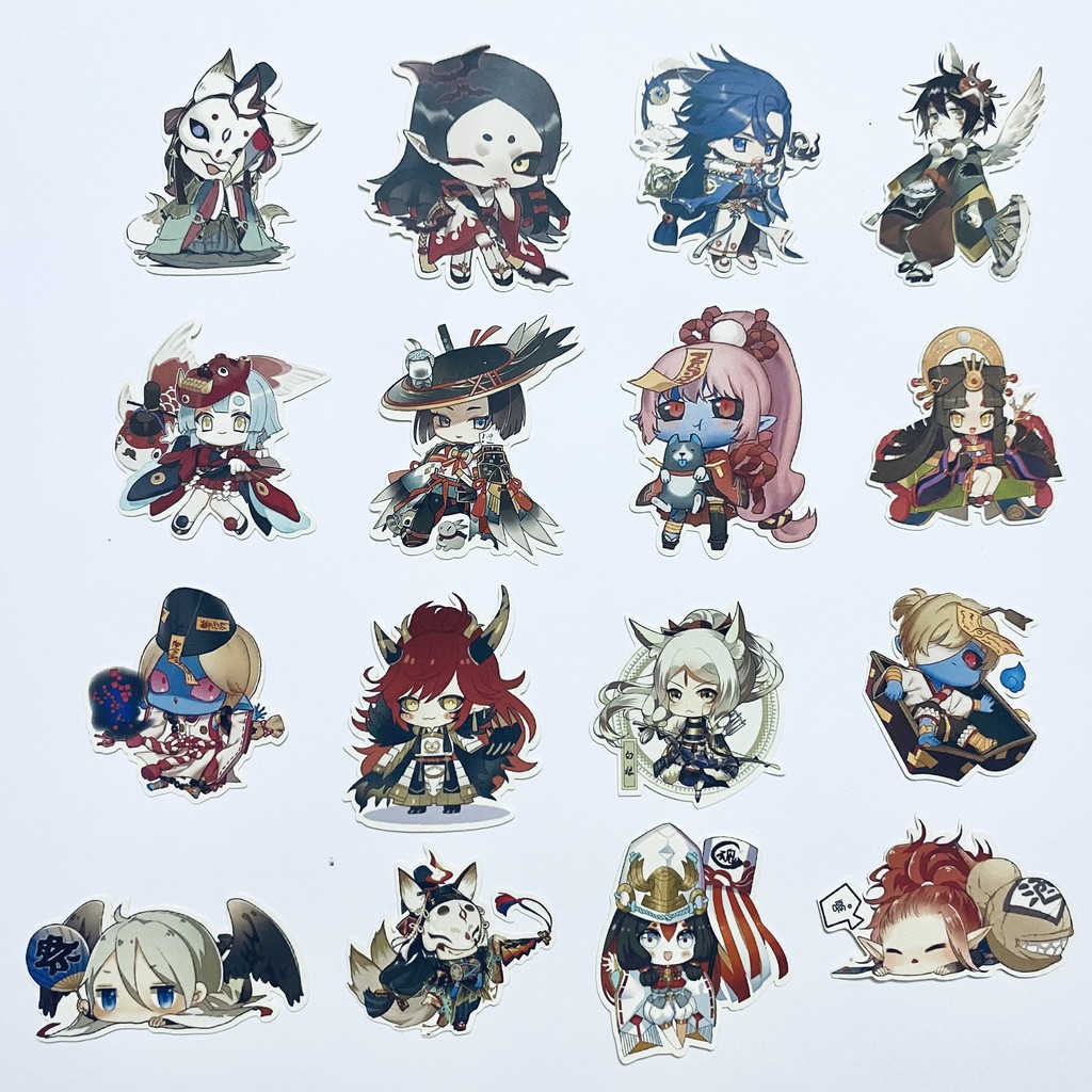 Bộ hình dán - sticker game Onmyoji Âm dương sư dán trang trí laptop, máy tính bỏ túi, vali, điện thoại, đàn gh