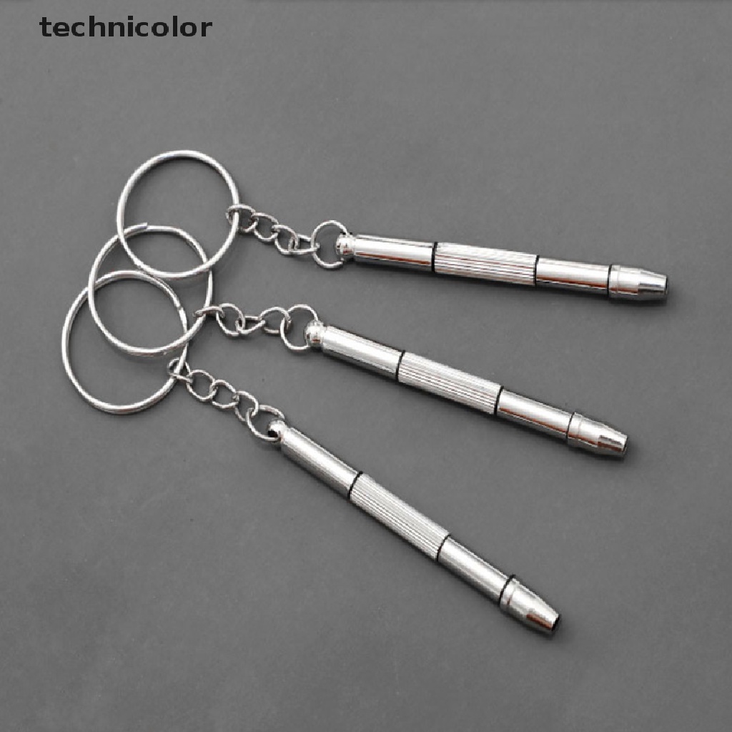 Bộ Tua Vít Sửa Mắt Kính 4 Trong 1 Thời Trang Kèm Móc Khóa
