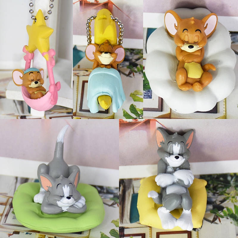 Cat and Mouse Tom Jerry Anime Peripheral Garage Kits Model Furnishing Articles Doll Children's Toy Birthday Baking Gift Auto department store supplies