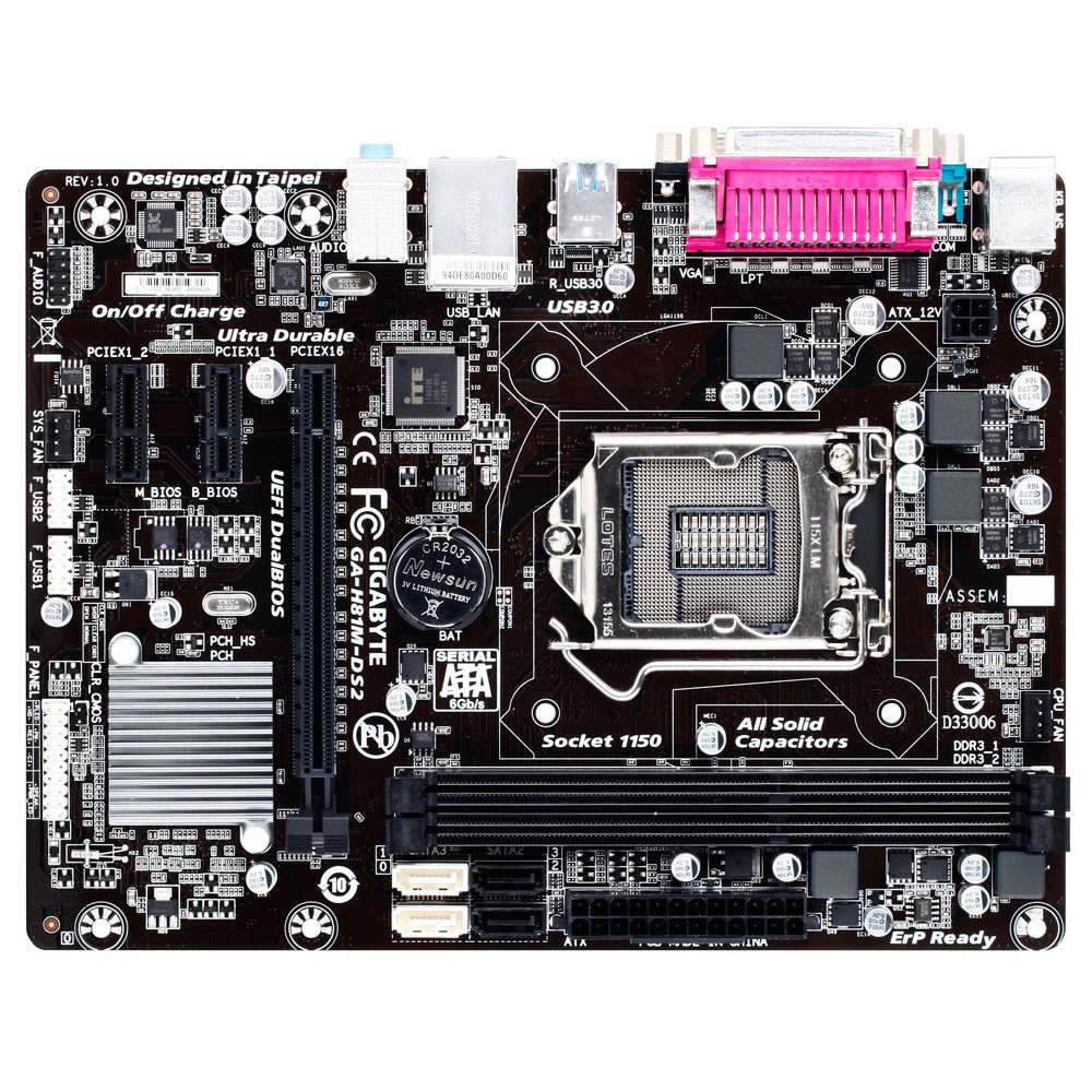 Mainboard GIGABYTE H81M D2S Box Renew Bảo Hành 3 năm