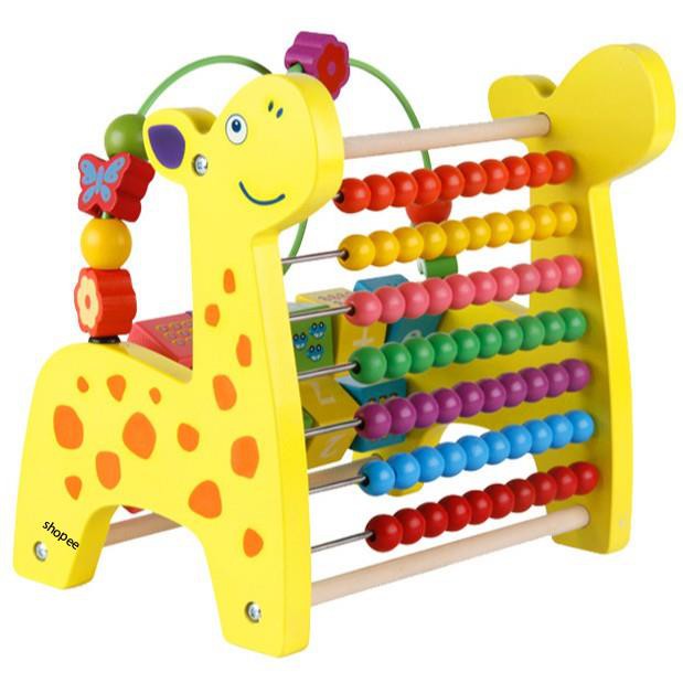 Đồ chơi gỗ giáo dục bảng tính con hươu vàng
