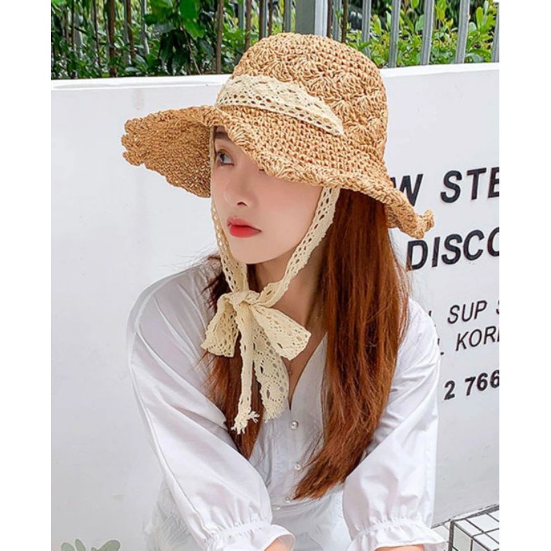 Nón mũ rộng vành đi biển gấp gọn chống nắng thời trang Hàn Quốc Lh 0917399527