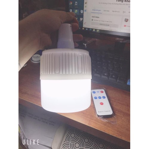 Bóng đèn LED tích điện, Có remote điều khiển 4 chế độ