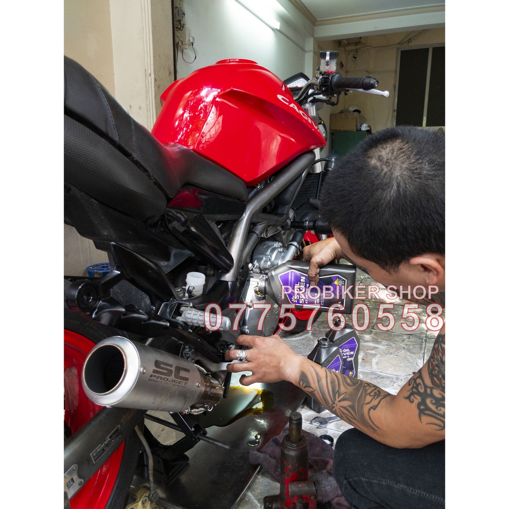 Nhớt Xe số S-OIL SEVEN RIDER 9 10w40 (Tổng hợp) 0.8 lít Nhập khẩu chính hãng Hàn Quốc Tặng Phễu thay nhớt