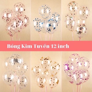 Bóng kim tuyến trong suốt có nhũ bên trong size 25cm