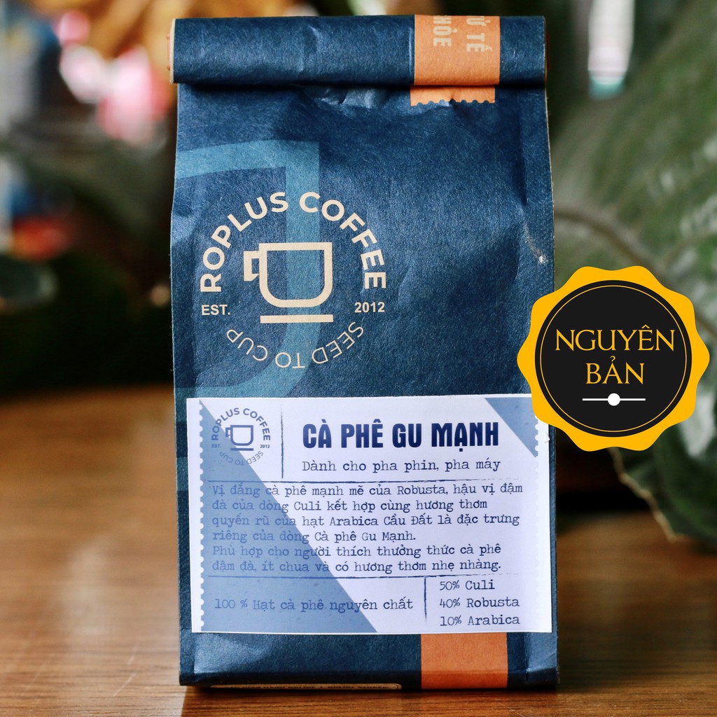 [Mã GROXUAN1 giảm 8% đơn 150K] Cà phê Gu Mạnh nguyên chất rang mộc, pha phin, pha máy từ ROPLUS COFFEE
