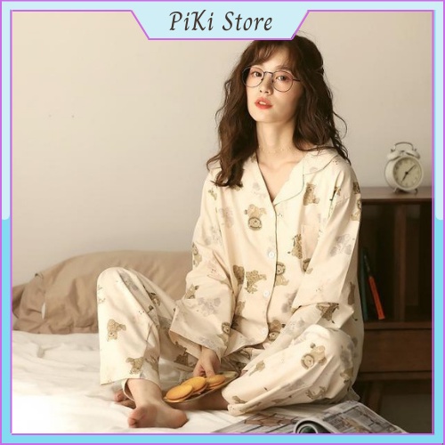Bộ Ngủ Pijama Dài Tay , Bộ Đồ Ngủ Nữ Cao Cấp | BigBuy360 - bigbuy360.vn