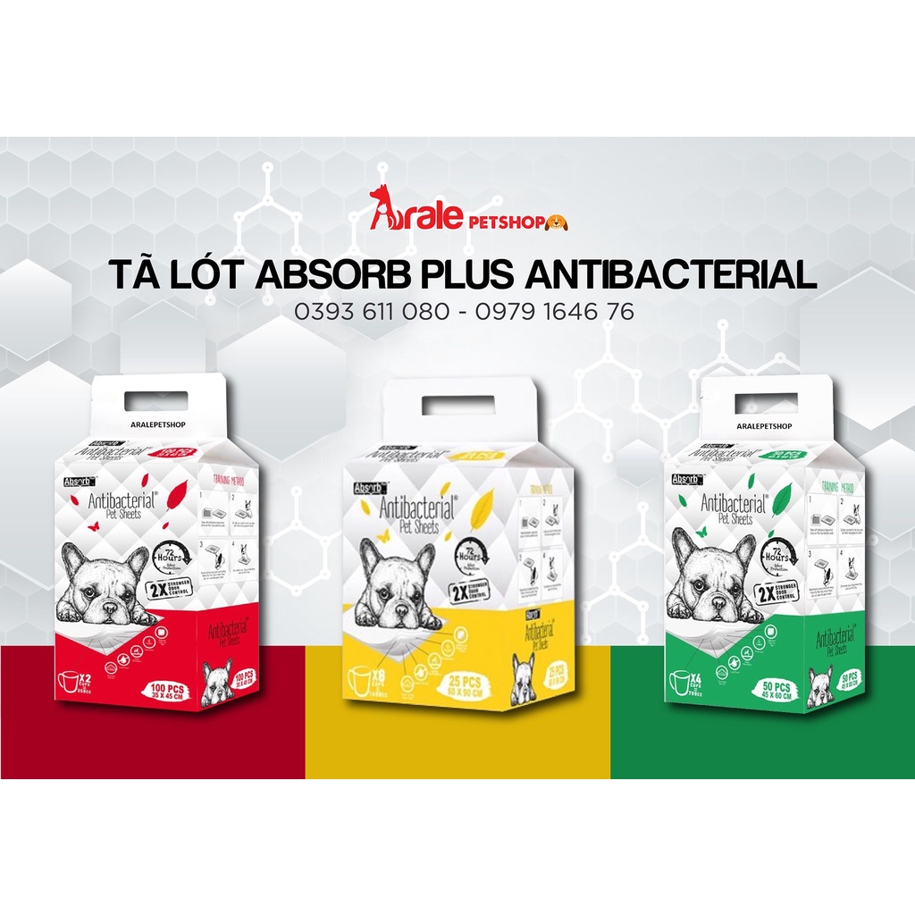 TÃ LÓT VỆ SINH KHÁNG KHUẨN ABSORB CHO CHÓ MÈO