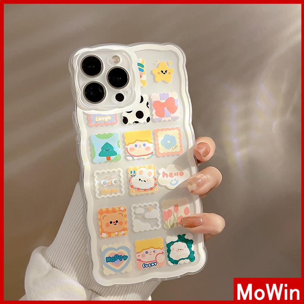 Ốp điện thoại silicone dẻo chống sốc chống trượt họa tiết hoạt hình thích hợp cho iPhone 13 Pro Max 12 Pro Max 11 7Plus