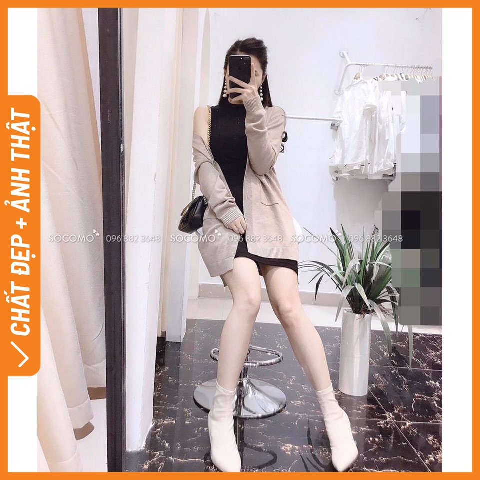 Áo cardigan len dáng dài 2 túi nữ Socomo - Hàng Loại 1, Chất Đẹp - Giá tốt - 100% ảnh Socomo Tự Chụp | BigBuy360 - bigbuy360.vn