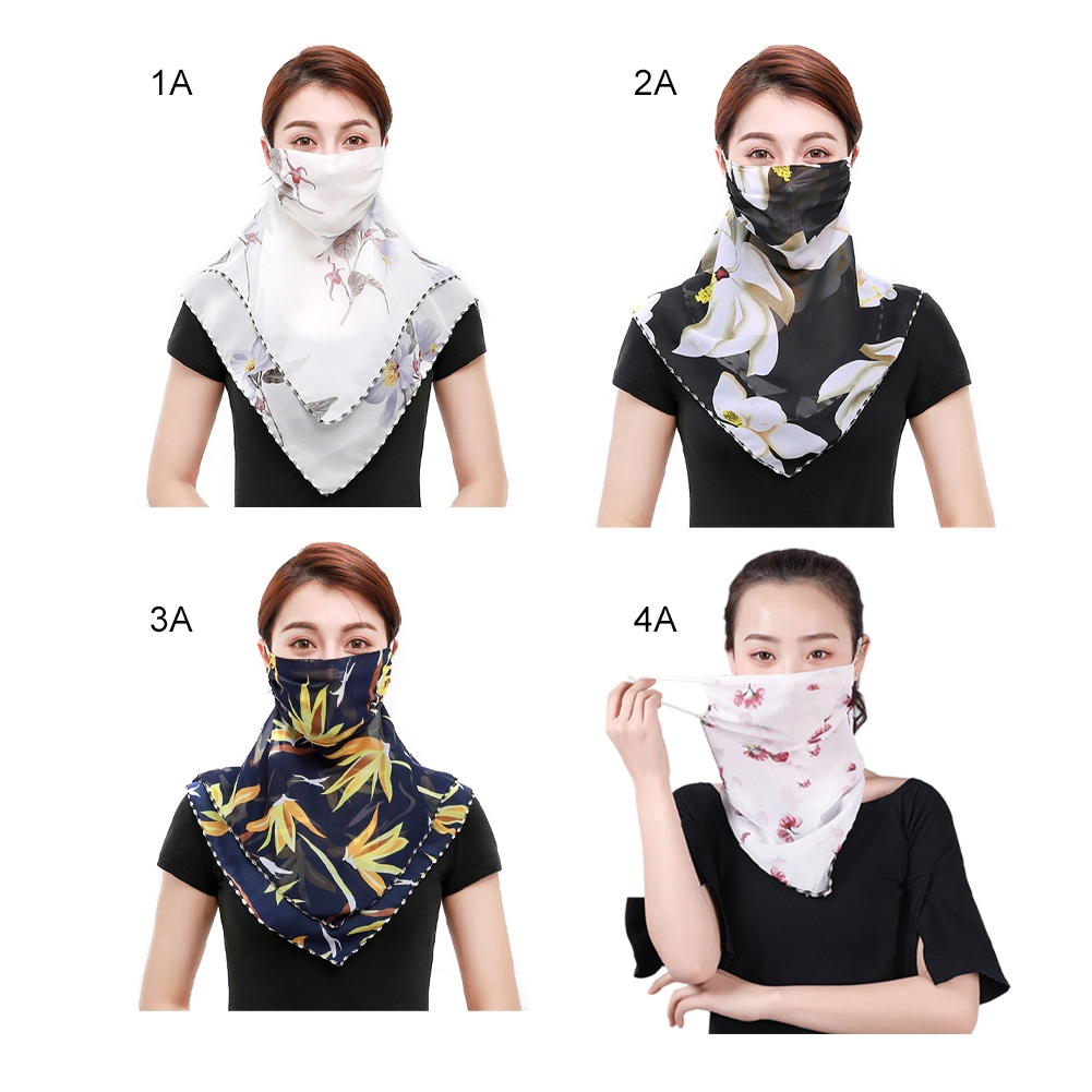 Khẩu Trang Chống Nắng &amp; Tia UV Bằng Vải Voan Cho Nữ