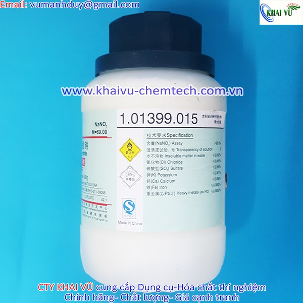 Sodium nitrite natri nitrit TINH KHIẾT NaNO2 Xilong chai 500g