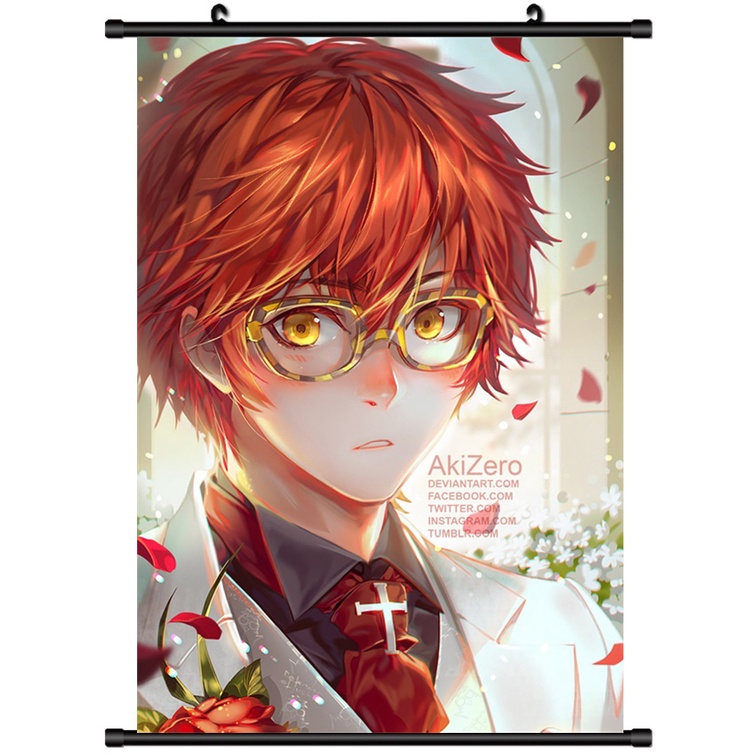 Áp Phích Vải Treo Tường Trang Trí Nội Thất Hình Anime Mystic Messenger Luciel Choi Yoosung