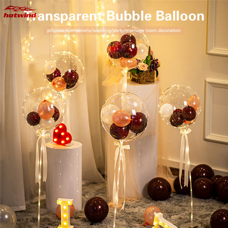 HW 12/18/20/24/36inch No Wrinkle Transparent Balloons Wedding birthday party Decoration DIY balloon