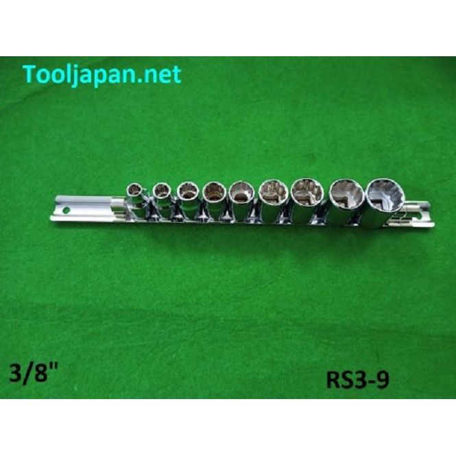 Bộ đầu khẩu 6 cạnh 3/8″ loại ngắn RS3-12 Flag Japan RS3-12 RS3-9