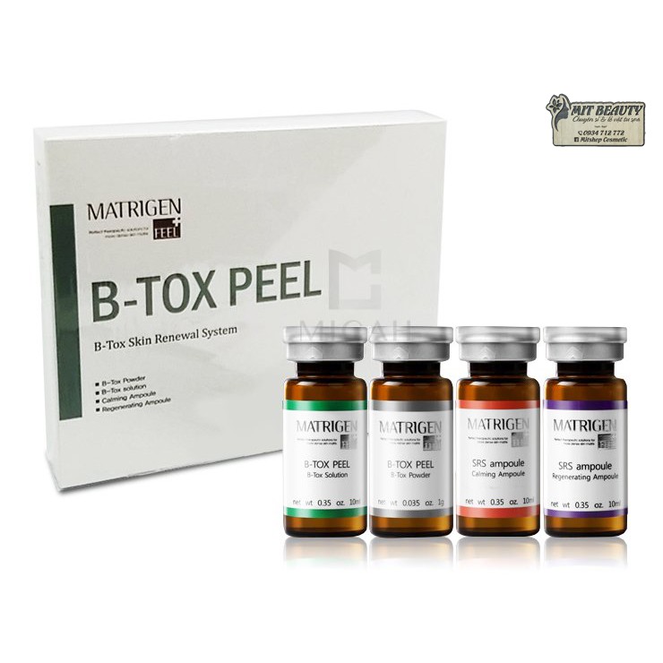 Thay da sinh học Hàn Quốc B-Tox BTOX PEEL MATRIGEN vi tảo có tem Hidden tag chông hàng giả