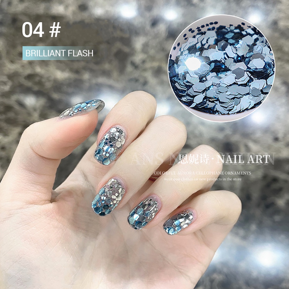 ANNIES Kim Sa Nghệ Thuật Đính Móng Tay Màu Xanh Lá Cây Laser Long Lanh Mỹ Hàn Quốc