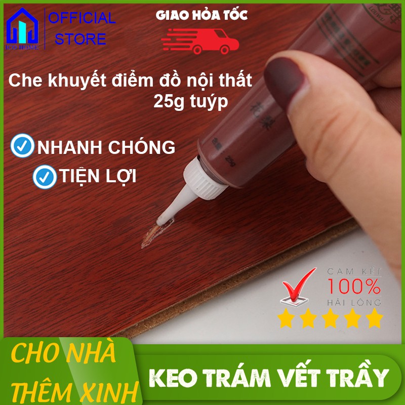 Tuýp keo sơn che khuyết điểm đồ nội thất che khuyết điểm đồ gỗ bong tróc, xước sơn - ICO HOME