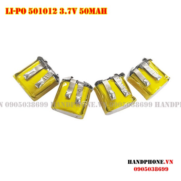 Pin Li-Po 3.7V 501012 40/50mAh (Lithium Polyme) cho tai nghe Bluetooth