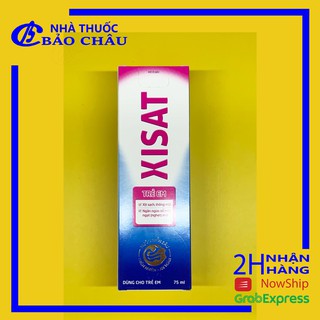 Xịt mũi XISAT 75ml trẻ em - nước biển sâu ngừa viêm mũi, viêm xoang [nhathuocbaochauq6]