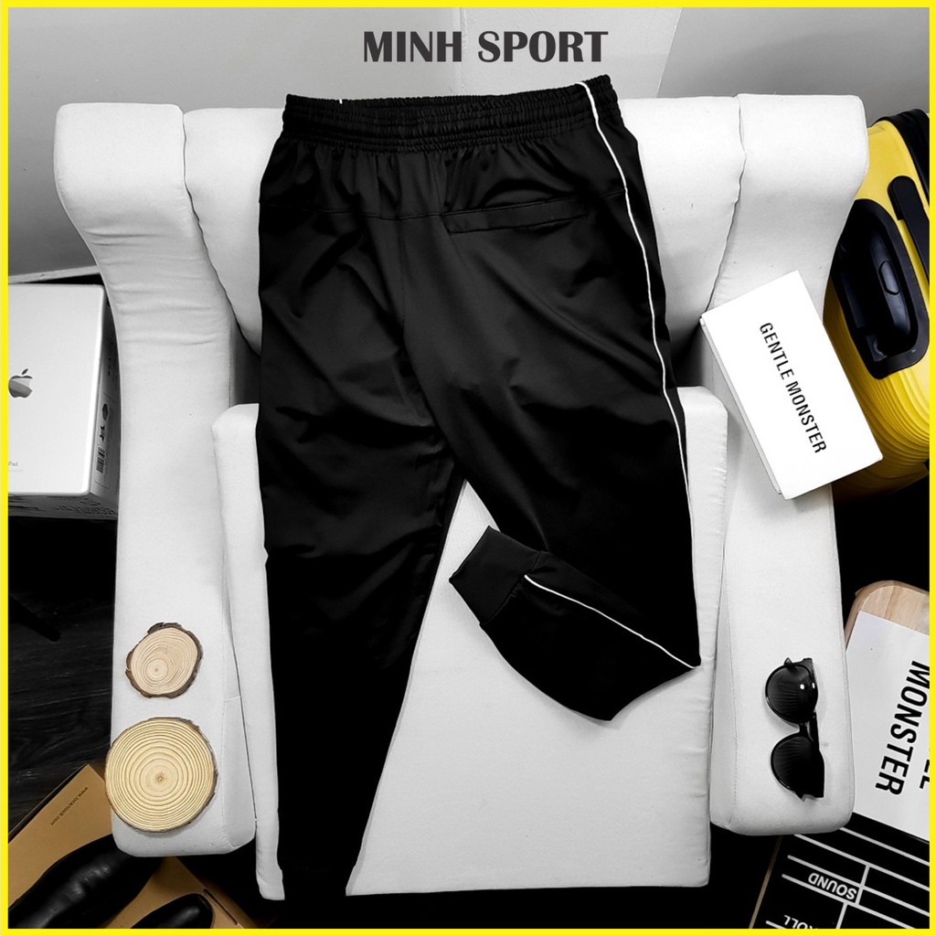 Quần Jogger Nam Nữ Vải Thun Thể Thao Cao Cấp, Dày Dặn Có 1 Đường Lé Sọc mã QUAN.23