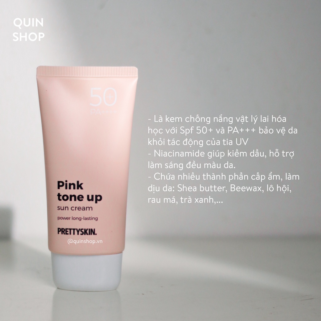 Kem Chống Nắng Nâng Tone, Dưỡng Ẩm, Làm Dịu Prettyskin Pink, No-sebum Tone Up, The Pure Jeju Cica, Hydra B5 Sun Cream