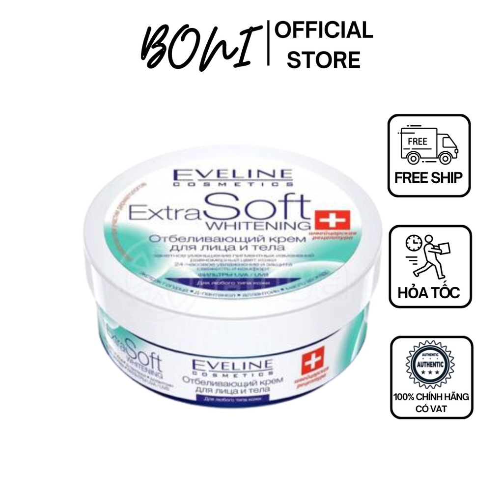 Kem dưỡng Eveline Extra Soft Whitening 200ml - Hàng chính hãng Nga