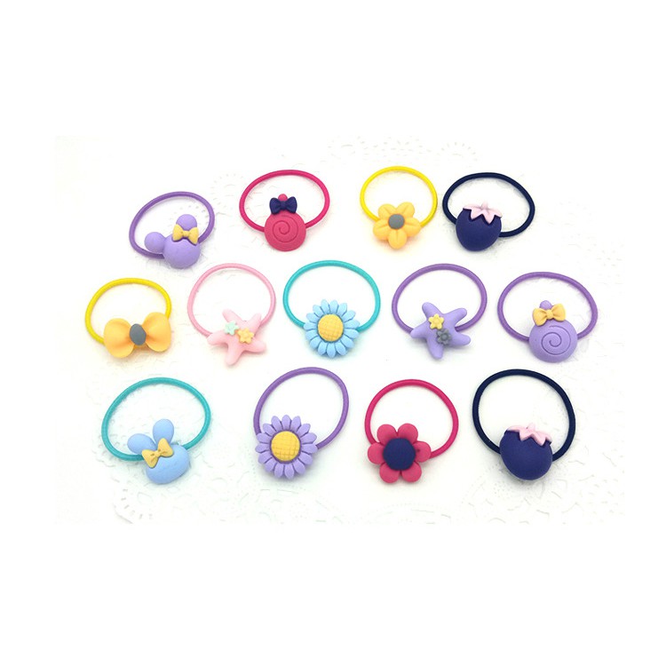 Hộp 40 Thun Cột Tóc Hello Kitty Dễ Thương Cho Bé