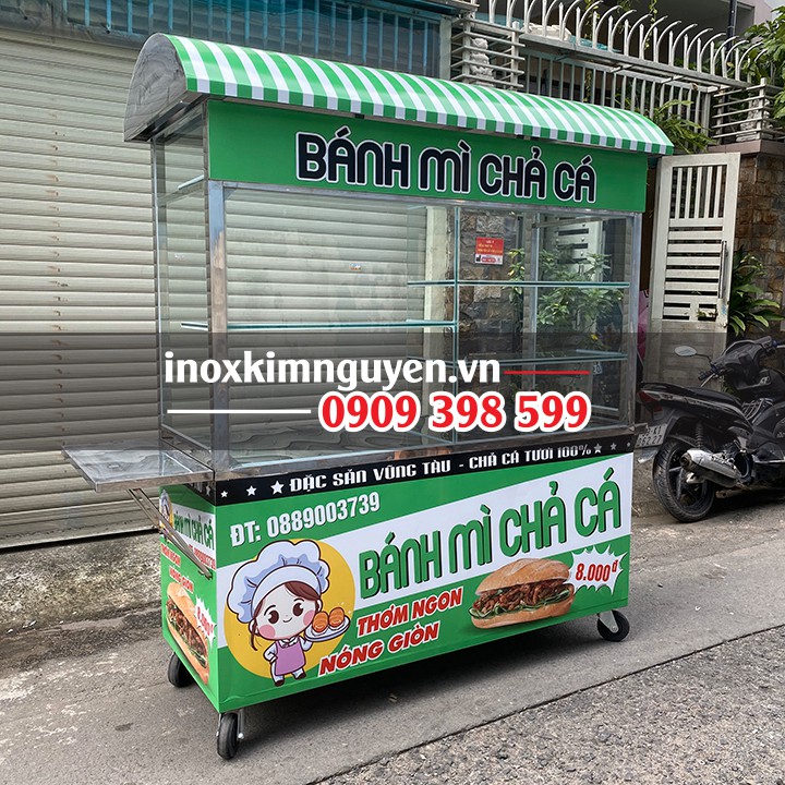 Xe bánh mì chả cá 1M6