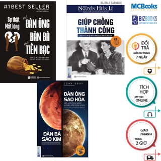 Sách - Combo Sự Thật Mất Lòng Về Đàn Ông Đàn Bà Và Tiền Bạc + Đàn ông sao Hỏa, đàn bà sao Kim +Giúp chồng thành công