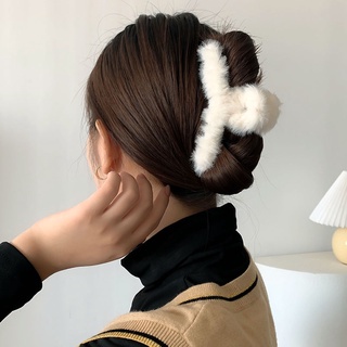 Kẹp tóc hỗ trợ rửa mặt Cỡ Lớn Màu Trơn Đơn Giản Thời Trang Hàn Quốc Cho Nữ