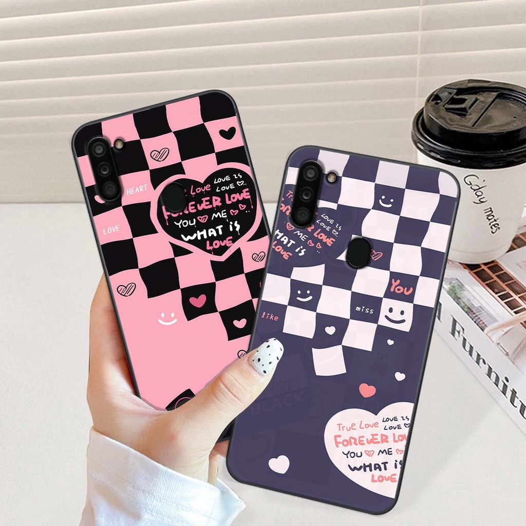 Ốp Samsung A11 / M11 in hình trái tim, caro kẹo ngọt đầy cá tính siêu đẹp siêu chất