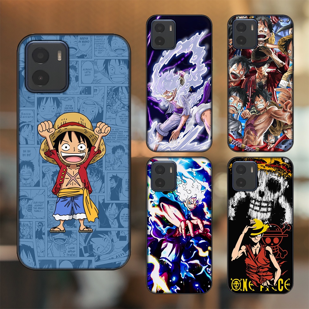 Ốp lưng Vivo Y15s, Y15a viền đen in hình Luffy One Piece
