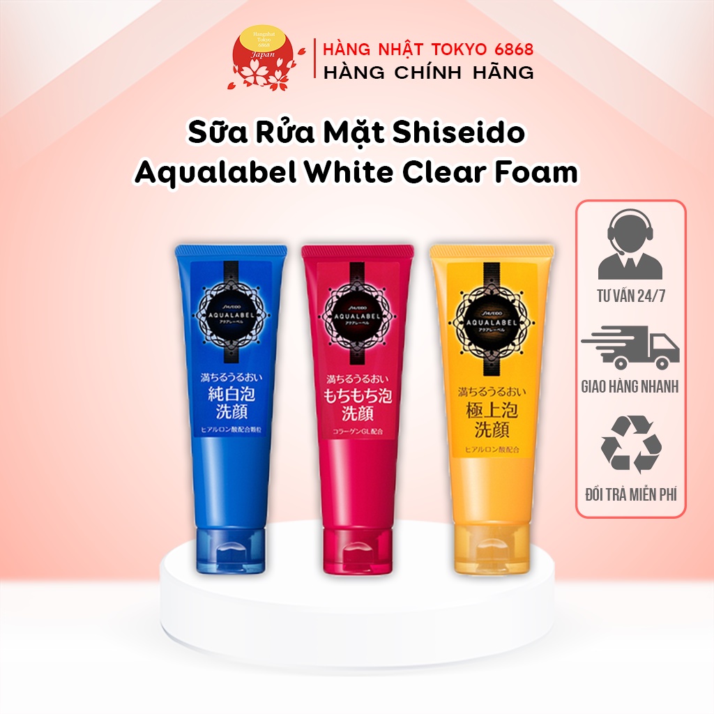 Sữa Rửa Mặt Shiseido Aqualabel White Clear Foam 130g