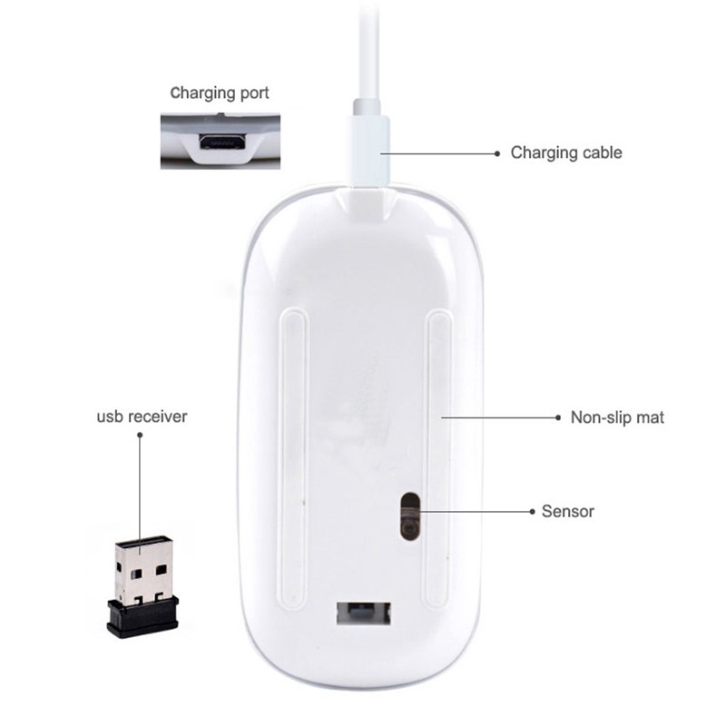 【Ready Stock】Wireless Mouse 2.4Ghz Đầu Thu Quang Học Có Thể Điều Chỉnh Chuột Không Dây Sạc Chuột/Có Dây Dành Cho Máy Tính Laptop