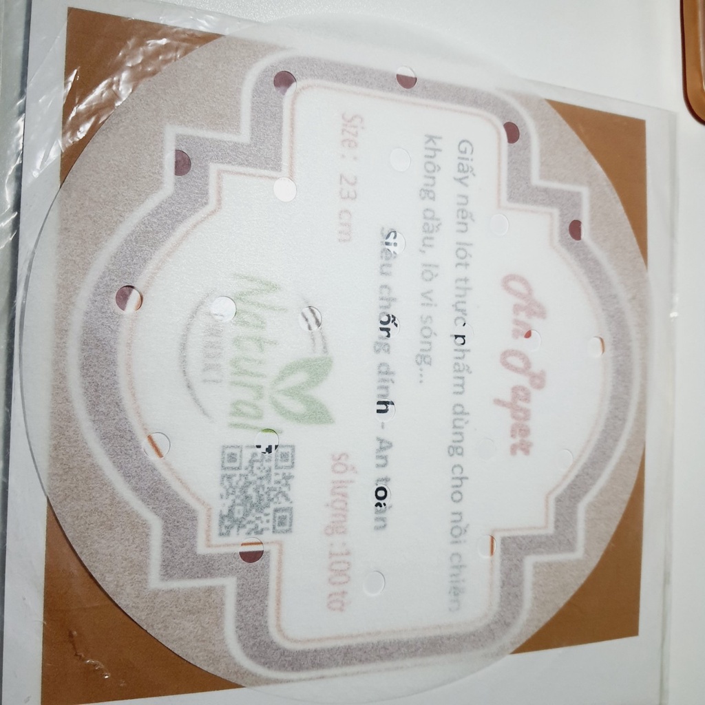 100 tờ Giấy nến đục lỗ AN PAPER lót xửng hấp, nồi chiên không dầu